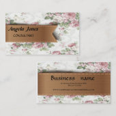 Elegant Cute  Floral Pattern Visitekaartje (Voorkant / Achterkant)