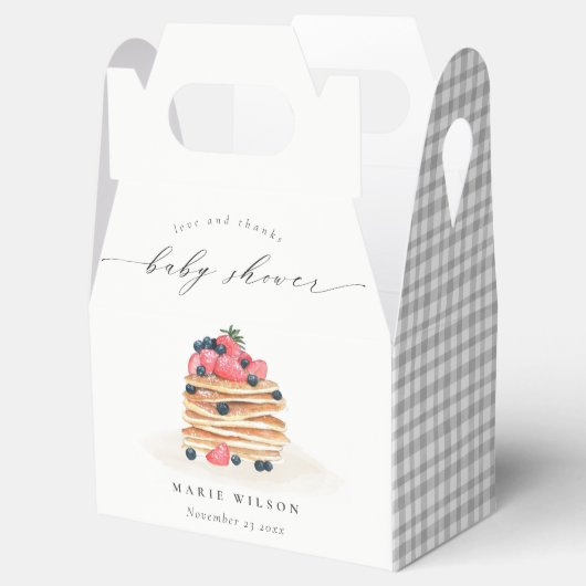 Elegant Cute Fruit Pancake Waterverf Baby shower Bedankdoosjes (Geopend)
