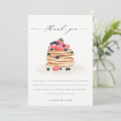 Elegant Cute Fruit Pancake Waterverf Baby shower Bedankkaart (Staand voorkant)