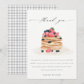 Elegant Cute Fruit Pancake Waterverf Baby shower Bedankkaart (Voorkant / Achterkant)