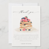 Elegant Cute Fruit Pancake Waterverf Baby shower Bedankkaart (Voorkant)