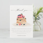 Elegant Cute Fruit Pancake Waterverf Baby shower Bedankkaart (Staand voorkant)