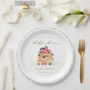 Elegant Cute Fruit Pancake Waterverf Baby shower Papieren Bordje