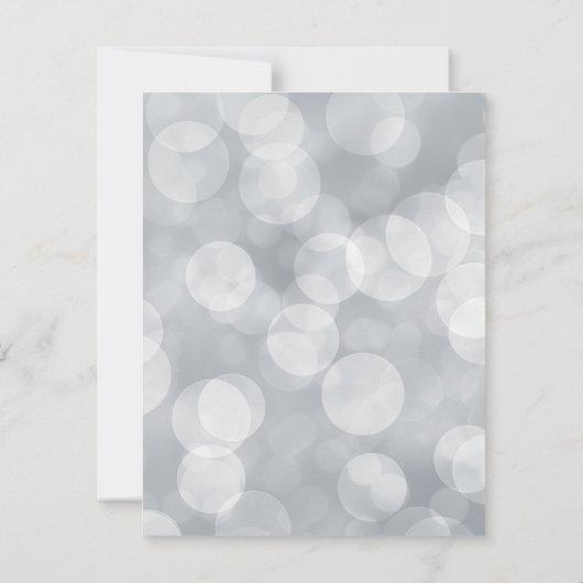 Elegant Cute Glittery Silver Bokeh 75th Birthday Kaart (Achterkant)