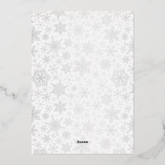 Elegant Cute Gnome Blue Gold kerst Folie Feestdagenkaart (Achterkant)