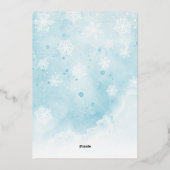 Elegant Cute Gnome kerst Folie Feestdagenkaart (Achterkant)