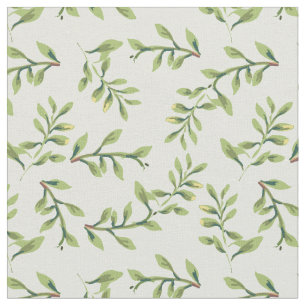  Elegant Cute Green Leaves Stof