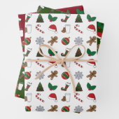 Elegant & Cute Holiday Symbols Assortation Inpakpapier Vel (In situ)