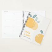 Elegant Cute Lemon Abstracte Vruchtbare Citrus Planner (Display)
