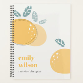 Elegant Cute Lemon Abstracte Vruchtbare Citrus Planner