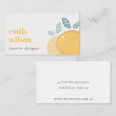 Elegant Cute Lemon Abstracte Vruchtbare Citrus Visitekaartje (Voorkant / Achterkant)