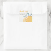 Elegant Cute Lemon Bold Feestje Hartelijk dank voo Vierkante Sticker (Tas)