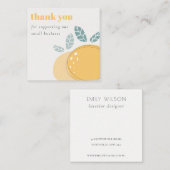 Elegant Cute Lemon Bold Feestje Hartelijk dank voo Vierkante Visitekaartje (Voorkant / Achterkant)