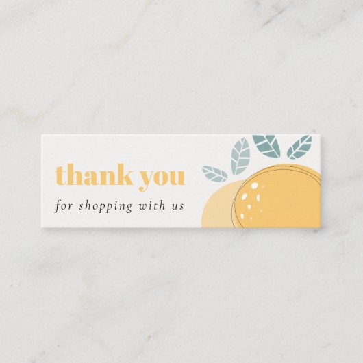 Elegant Cute Lemon Bold Fruity Hartelijk dank voor Mini Visitekaartje (Voorkant)