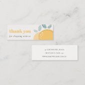 Elegant Cute Lemon Bold Fruity Hartelijk dank voor Mini Visitekaartje (Voorkant / Achterkant)