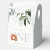 Elegant Cute Lion Foliage 1e eerste verjaardag Bedankdoosjes (Geopend)