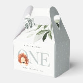 Elegant Cute Lion Foliage 1e eerste verjaardag Bedankdoosjes (Voorkant Zijde)