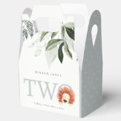 Elegant Cute Lion Foliage Tweede verjaardag Bedankdoosjes (Geopend)