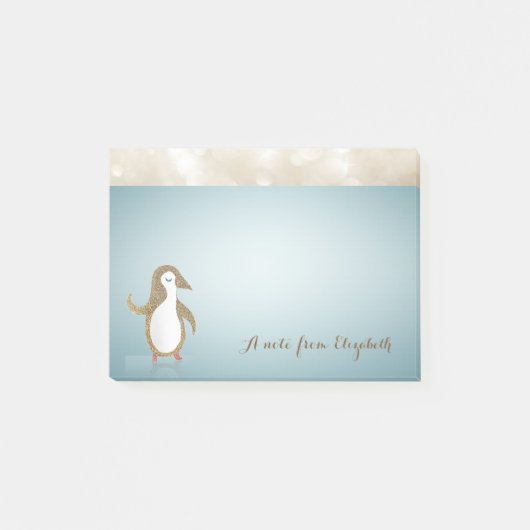 Elegant Cute Lovely Stylish, Happy Penguine Post-it® Notes (Voorkant)