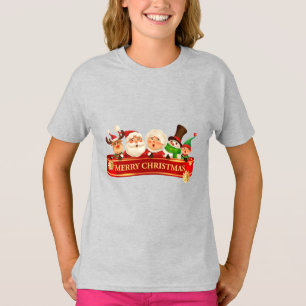 Elegant Cute Merry Kerstmis, gelukkig nieuwjaar T-shirt