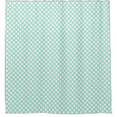 Elegant Cute Mint Green Polkadots Pattern Douchegordijn (Voorkant)