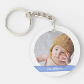 Elegant Cute New Baby Boy Siblings Foto Keepomwill Sleutelhanger (Voorkant)
