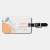 Elegant Cute Oranje Abstract Bold Fruity Citrus Bagagelabel (Voorkant horizontaal)