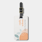 Elegant Cute Oranje Abstract Bold Fruity Citrus Bagagelabel (Voorkant verticaal)