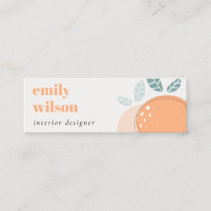 Elegant Cute Oranje Abstract Bold Fruity Citrus Mini Visitekaartje
