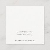 Elegant Cute Oranje Abstract Bold Fruity Citrus Vierkante Visitekaartje (Achterkant)