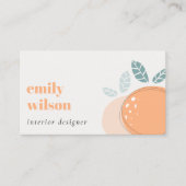 Elegant Cute Oranje Abstract Bold Fruity Citrus Visitekaartje (Voorkant)