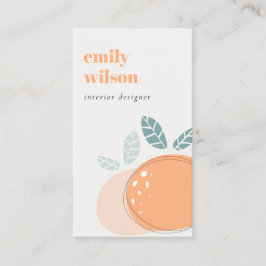 Elegant Cute Oranje Abstract Bold Fruity Citrus Visitekaartje