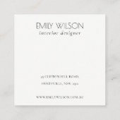 Elegant Cute Oranje Abstract Fruity Citrus Logo Vierkante Visitekaartje (Achterkant)