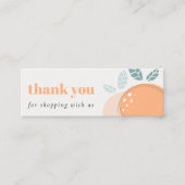 Elegant Cute Oranje Bold Fruity Bedankt dat je win Mini Visitekaartje (Voorkant)