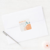 Elegant Cute Oranje Bold Fruity Hartelijk dank voo Vierkante Sticker (Envelop)