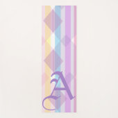 Elegant Cute Pastel Roze Paarse Colour Monogram Yogamat (Voorkant)