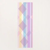 Elegant Cute Pastel Roze Paarse Colour Monogram Yogamat (Achterkant)