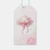 Elegant cute pink Stork Baby Girl Shower  Cadeaulabel (Achterkant)