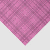Elegant Cute Pink Tartan Patroon Tissuepapier (Detail)