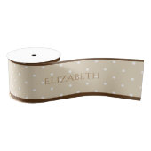 Elegant Cute Polka Dots Pattern Birthday Grosgrain Lint (Spoel)