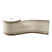 Elegant Cute Polka Dots Pattern Birthday Grosgrain Lint (Spoel)