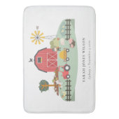 Elegant Cute Red Green Barnyard Boerderij Animal K Badmat (Voorkant Verticaal)