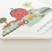 Elegant Cute Red Green Barnyard Boerderij Dierlijk Sherpa Deken (3/4)