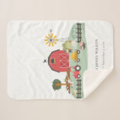 Elegant Cute Red Green Barnyard Boerderij Dierlijk Sherpa Deken (Voorkant (horizontaal))