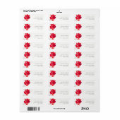 Elegant Cute Red Heart Balloons Waterverf Adres Etiket (Full Sheet)