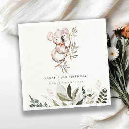 Elegant Cute Sleepy Koala vult elke dag van de zon Servet