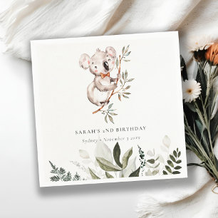 Elegant Cute Sleepy Koala vult elke dag van de zon Servet