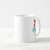 Elegant,Cute,Stijlvol,Pittig Meisje,Roze Persoonli Koffiemok (Voorkant rechts)