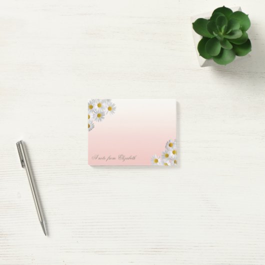 Elegant Cute Stylish Girly, Chamomole Flowers Post-it® Notes (Kantoor)