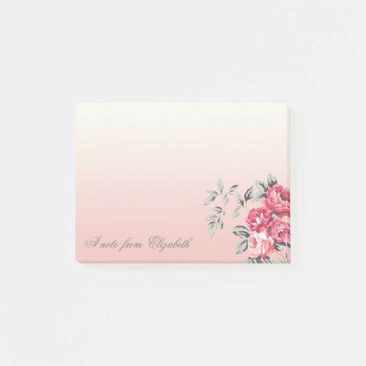 Elegant Cute Stylish Girly, Flowers Post-it® Notes (Voorkant)